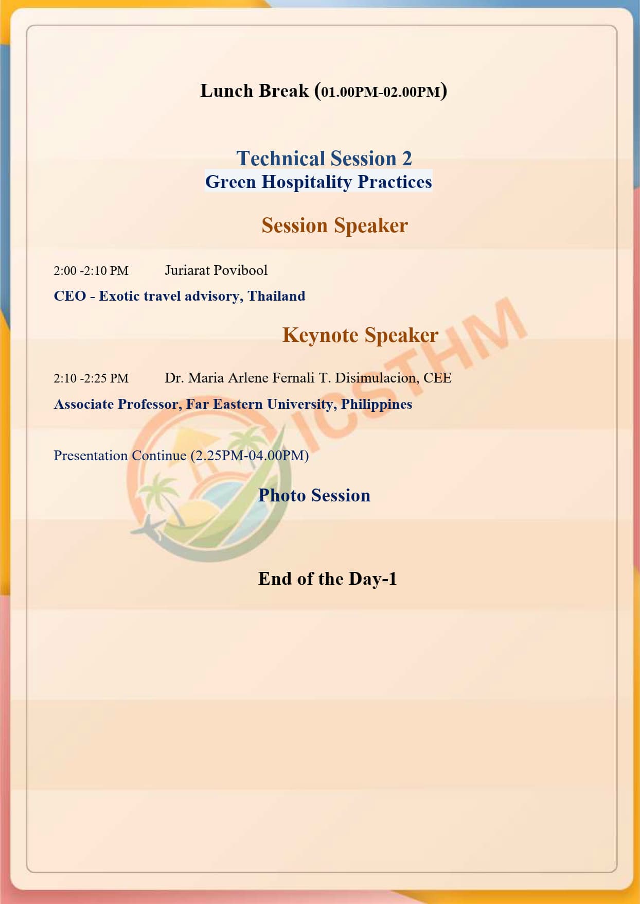 May 22 | Day 1 Schedule