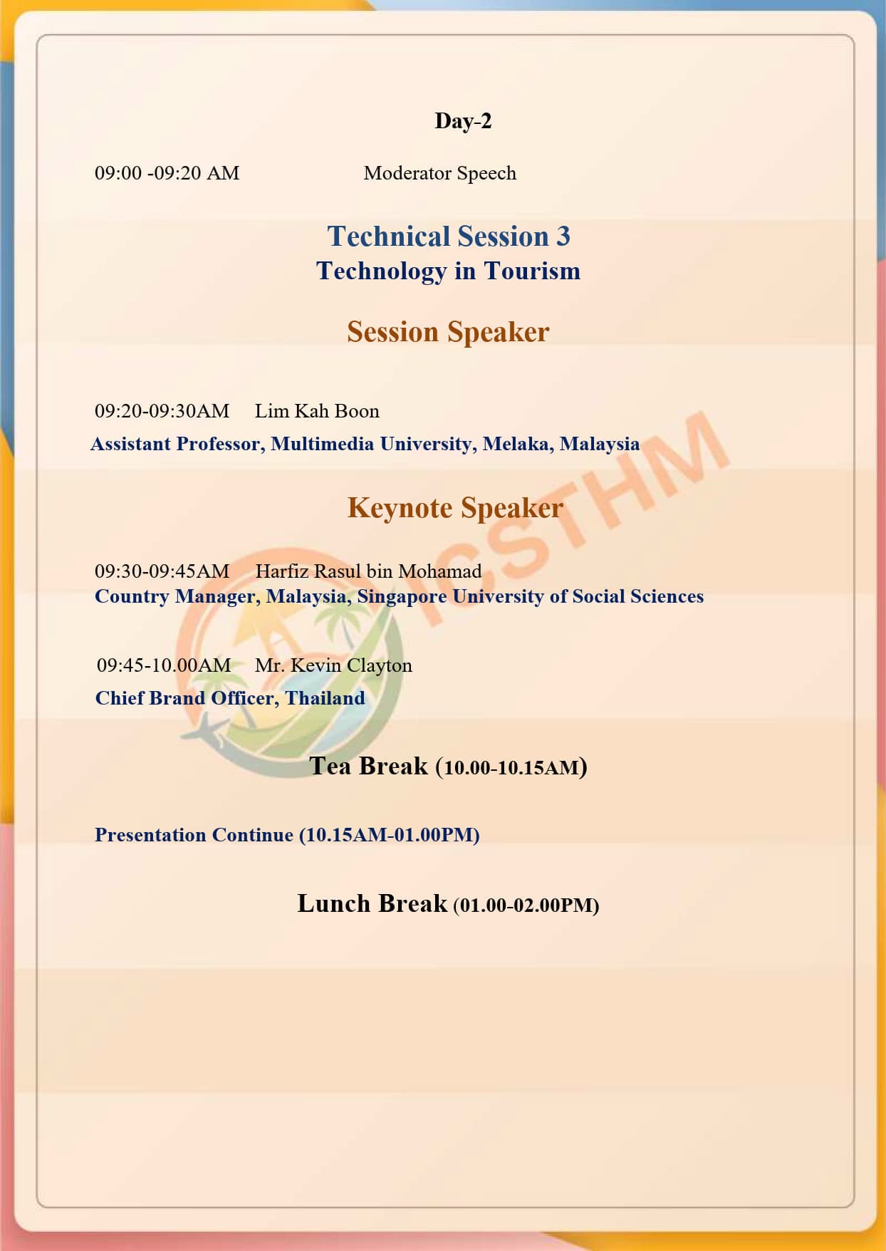 May 23 | Day 2 Schedule