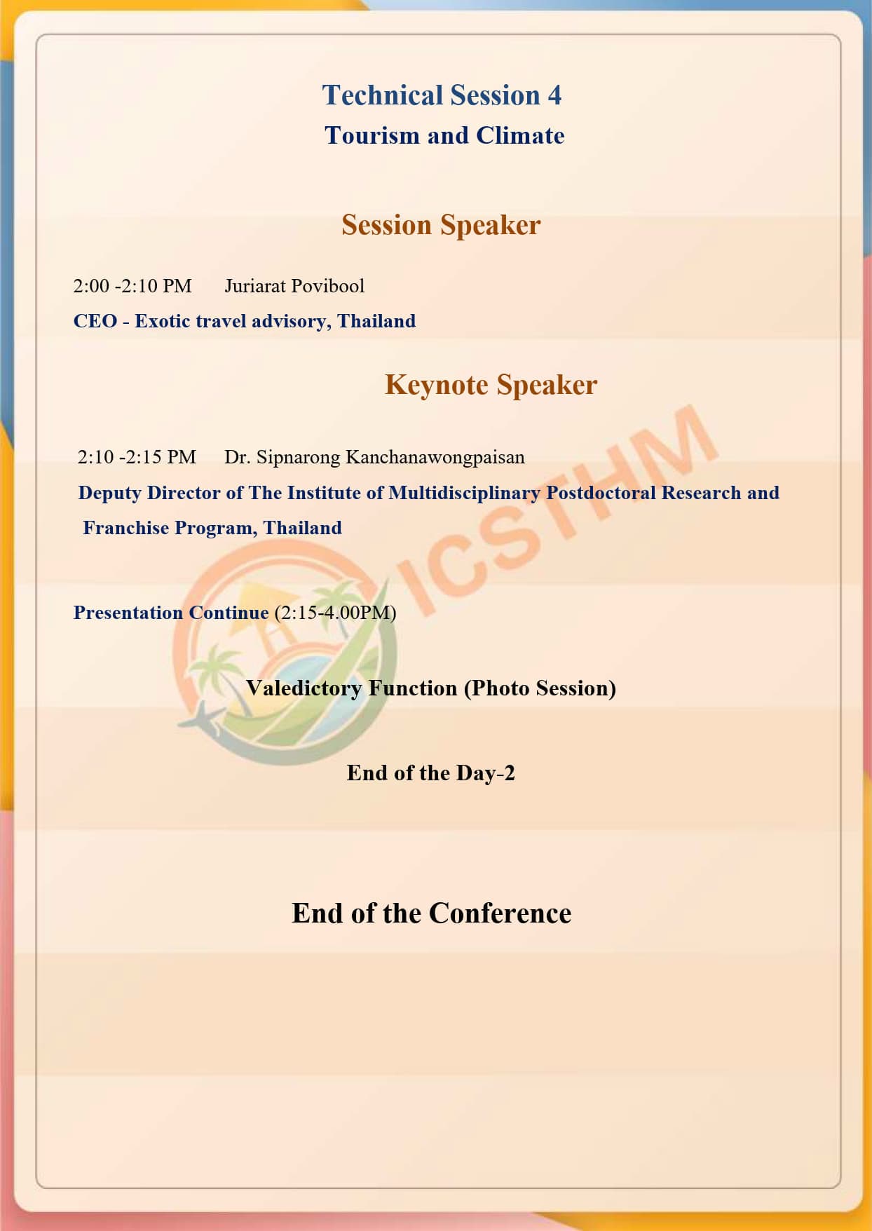 May 23 | Day 2 Schedule